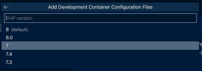 Dev Container Base Options
